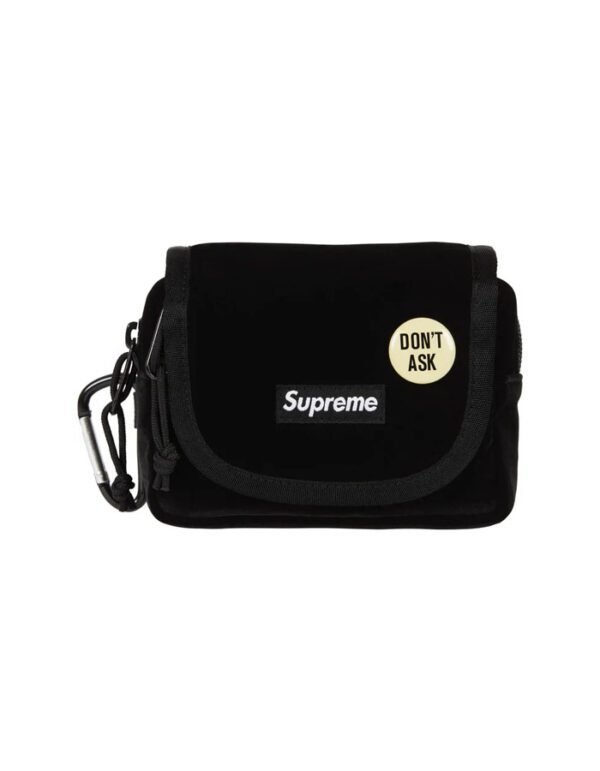 Supreme Mini Velvet Pouch Black